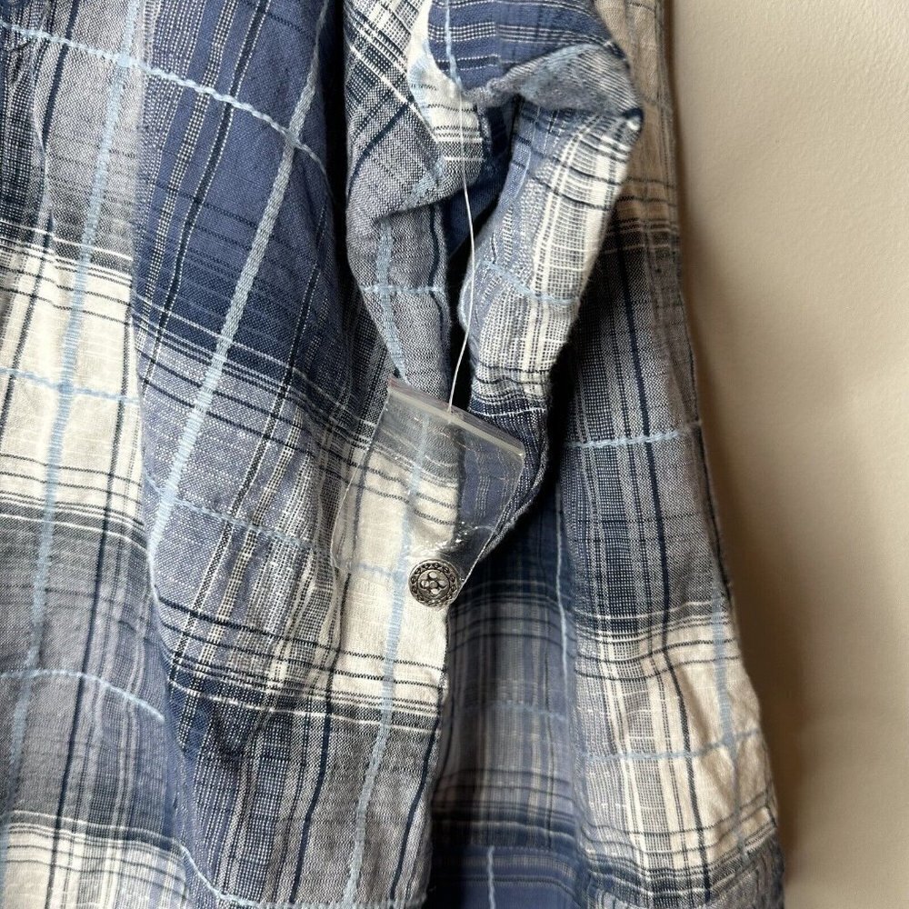 Vintage Angelique Women’s Long Sleeve Plaid Checked Button Up Shirt Size 3X - Picture 5 of 9